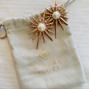 Kendra Scott starburst rose gold earrings